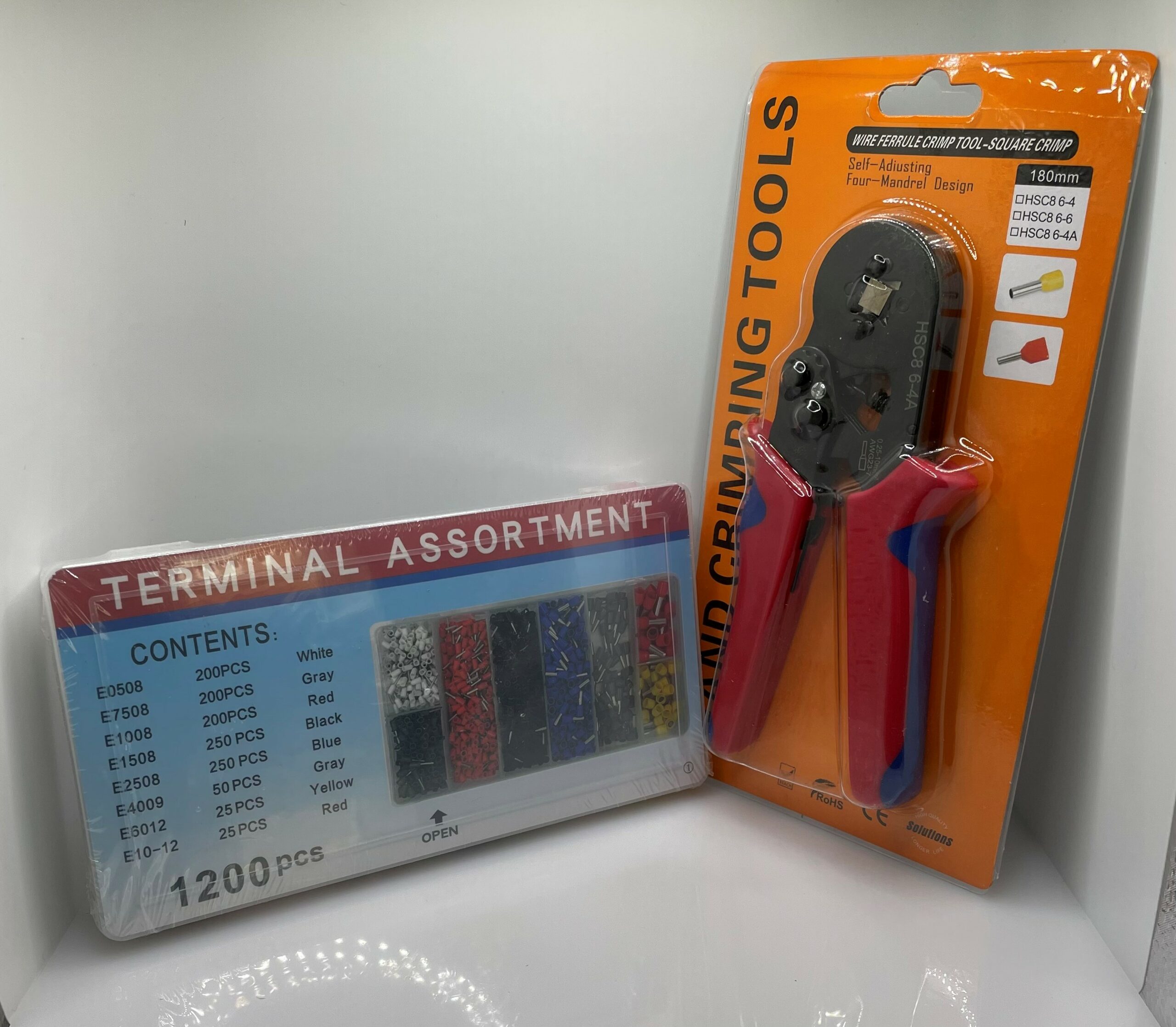 Ferrule Crimping Tool Kit Self-Adjustable Wire Ferrule Crimper Plier Set  1200Pcs